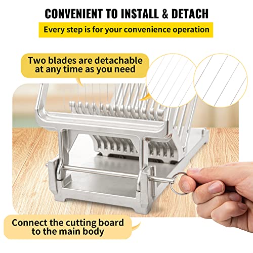 VEVOR Cheese Cutter With Wire 1 cm & 2 cm Cheeser Butter Cutting Blade