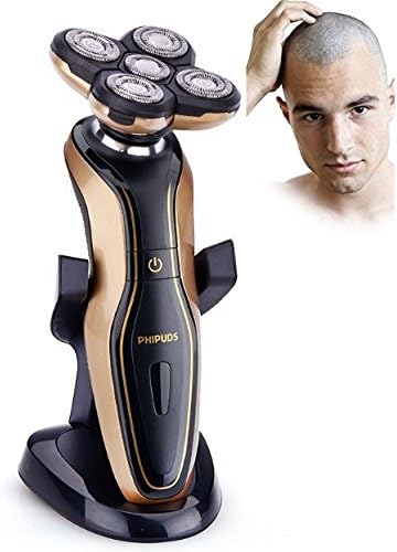 iShav2TM Version 2 Upgraded Premium Bald Hair Clipper, Rechargeable 5 Headed Flex Shaver Special Design for Bald Head and Face Skull Shaving