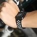 OULUOQI for Apple Watch Band 38mm, Soft Silicone Replacement Band for Apple Watch Series 3, Series 2, Series 1, Sport , Edition, S/M Size ( Black/Gray )