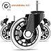 Panda Co. Office Chair Wheels - Pack of 5 - Universal Fit Rollerblade Style 3 Inch Casters, Heavy Duty, Quiet and Safe for All Floors Including Hardwood, Replacement for Chair Mat