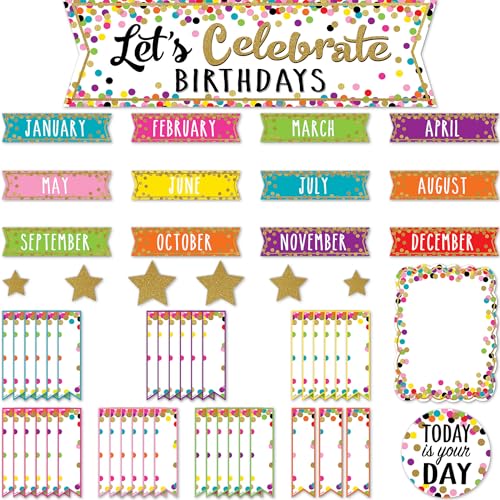 Confetti Let's Celebrate Birthdays Mini Bulletin Board