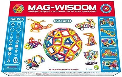 マグウィズダム 168ピースセット Magwisdom 知育玩具 マグフォーマー マグスペース すうじ 図形 計算 おもちゃ Amazon