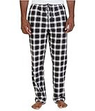 Nautica Men's Cozy Fleece Plaid, Black, Medium
