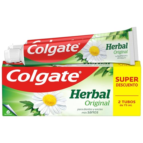 Herbal Original, Pasta de Dientes para Dientes y Encías, Blanco, 75 Mililitros, 2 Unidades