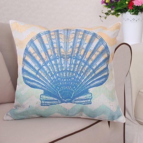 Janxon(TM) 2016 New Mediterranean Style 45x45cm Coral Sofa Starfish hippocampus Seashell Throw Pillow Cushion Case Cover Home Decorative