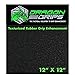 Dragon Grips Grip Tape Textured Rubber Decal for iPad Laptop Gun Grip Motorcycle Tank Grip (Black, 12x12)