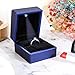 Gaxcoo Engagement/Wedding Ring Box for Presentation,Proposal with LED Light and 3 Piece Jewelry Polishing Cloth