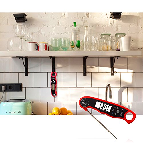 Besula Meat Thermometer - Digital Food Thermometer Instant Read Kitchen Thermometer with Calibration and Backlight Functions - Digital Cooking Thermometer for Grilling/BBQ/ Water/ Milk/ Tea/ Bathing - Thumbnail 3