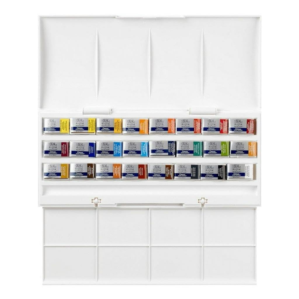 Winsor & Newton, Cotman Watercolour, 'Whole Pan Studio Set' , 24 x Whole Pans.