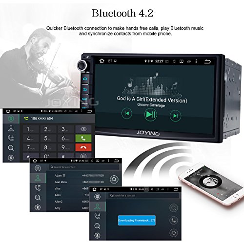JOYING 7 Car Stereo 4GB 32GB Android 6.0 Head Unit Double Din with Octa Core Bluetooth 4.2 iPhone Zlink & Phone Mirroring - Supprot Audio & Video Out