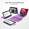 AWOW 11.6" Laptop, 2 in 1 Windows 10 Laptop, FHD Kids Laptop, Intel 4 Core Celeron N4120, 6GB RAM 256GB M.2 SSD, Touch Screen Laptop with Stylus, Purple