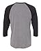 Next Level Unisex Triblend 3/4-Sleeve Raglan M VIN BLK/ PR HTHR
