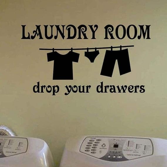 Diseño de arte Etiqueta de la pared Papel tapiz decorativo Lavandería