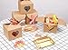 Kraft Boxes with Tags and Ribbons for Cake Candy Treat Holiday Party Birthday Homemade Favor 5x5x4 Inch (Pack of 16)