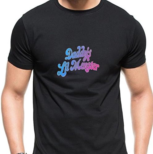 daddy's lil monster rz for Large Black men T shirt