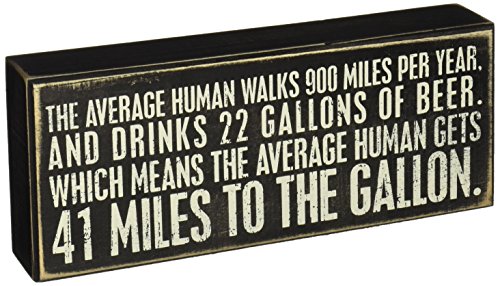 Primitives by Kathy Box Sign, 10-Inch by 4-Inch, Gallons of Beer