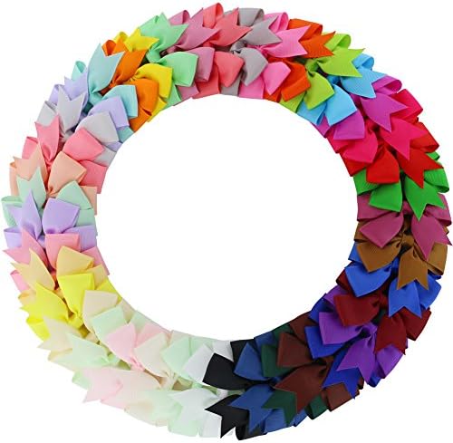 Baby Girls Boutique Grosgrain Ribbon Pinwhell Hair Bows clips For Teens Babies Kids Toddlers Set Of 40 Colors