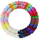 Chiffon Baby Girls Boutique Grosgrain Ribbon Pinwhell Hair Bows clips For Teens Babies Kids Toddlers Set Of 40 Colors