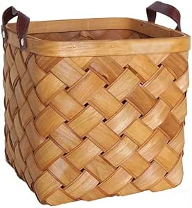 PETAAA Antiguo Pan Canasta de Almacenamiento Cesta de Picnic del Pedazo