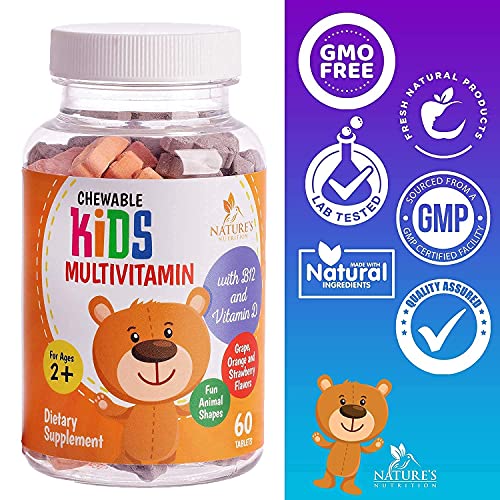 Kids Multivitamin Chewable Tablet Complete Multi Supplement for Immune Support Made in USA