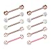 JFORYOU Barbell Ring 14G 316L Stainless Steel Cubic Zirconia Tongue Rings Body Piercing, 14mm Rose Gold