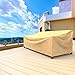 Budge All-Seasons Outdoor Patio Sofa Cover, Extra Extra Large (Tan) (P3A02SF1)
