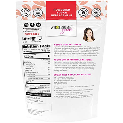 Wholesome Yum Besti Keto Powdered Erythritol Sweetener Natural