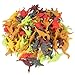 Meklines Dinosaur Party Favors Set - Pack of 72 Assorted Style Mini Dinosaurs & Plastic Shrubbery for Kids - Bulk Dinosaur Toys Ideal for Birthday Parties, Exhibits & Displays.