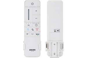 Anderic UC7225T (White Version) with Wall Mount Replacement for Home Decorators Collection Ceiling Fan Remote Control - 2AQZU-18012 / KUJCE10308 / RRTR198B / TR198A / UC7225T / 7225T / CHQ7225T