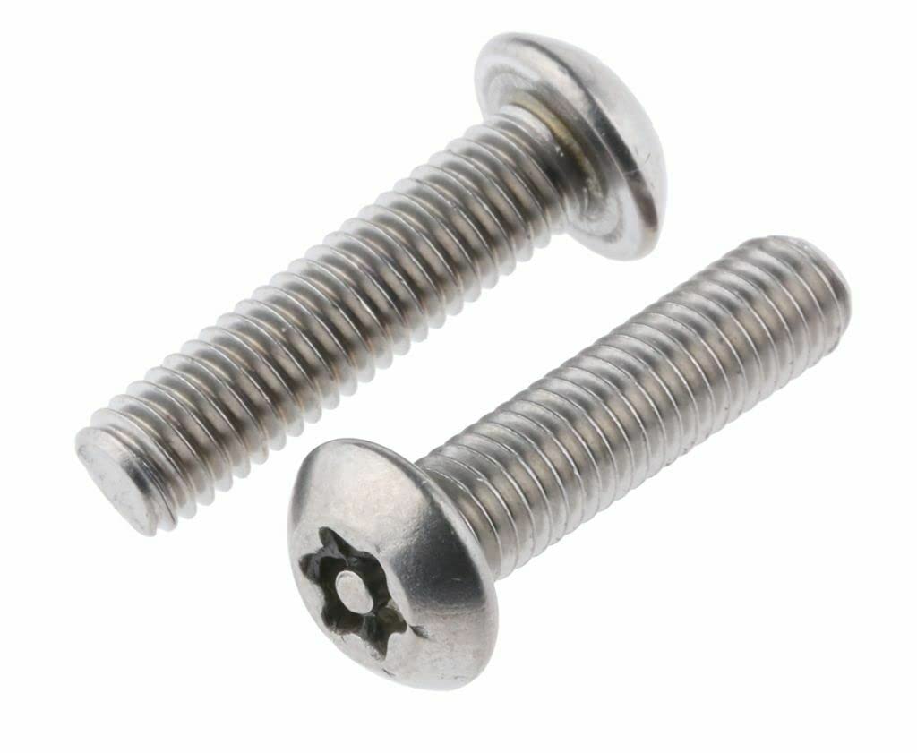 M6 (6mm) A2 Button Head Security 6 Lobe Pin Torx Anti Vandal Machine Screw Bolt (25, M6 x 50mm)