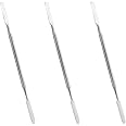 Annhua 3 Pcs Dental Cement Spatula Dental Mixing Spatula, Stainless steel Lab Restorative Double Ended Instrument for Mixing Cement, Alginate and Sculpting Dental Wax