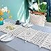 Niustyle Macrame Table Runner, Bohemia Handwoven Décor Wedding Table Runner with Tassels Bedroom Kitchen Coffee Table Decor (12