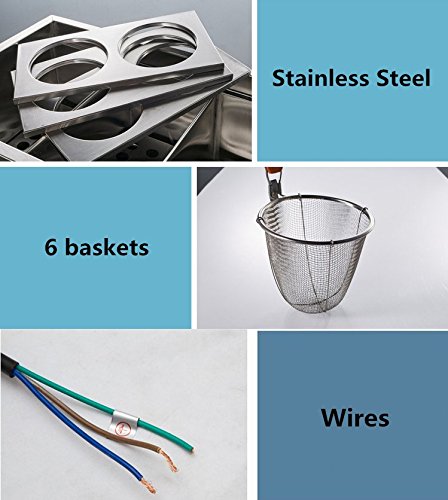 Commercial Table Top 6 Baskets Electric Pasta Cooking Machine Pasta Cooker Noodles Cooker Pasta Maker 220V