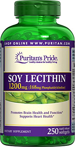 Puritan's Pride Soy Lecithin 1200 mg-250 Rapid Release Softgels