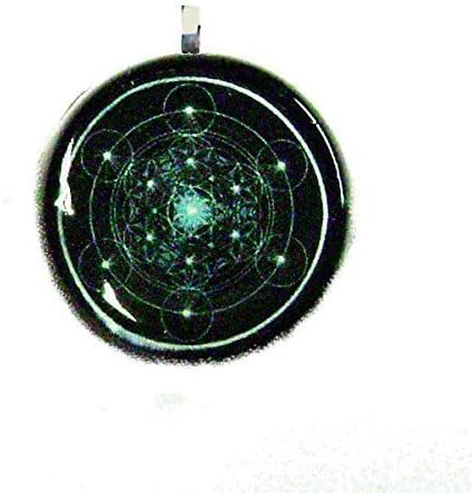 Sacred Geometry Orgonite Pendant, Turquoise, Helps absorb calcium for osteoporosis