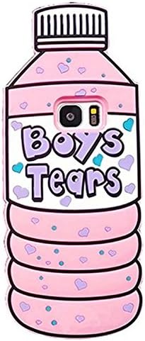 Galaxy S7 Edge Cartoon Silicone Cover,Fashion 3D Boys Tears Bottle Design Phone Bag Soft Rubber Case for Samsung Galaxy S7 Edge G9350