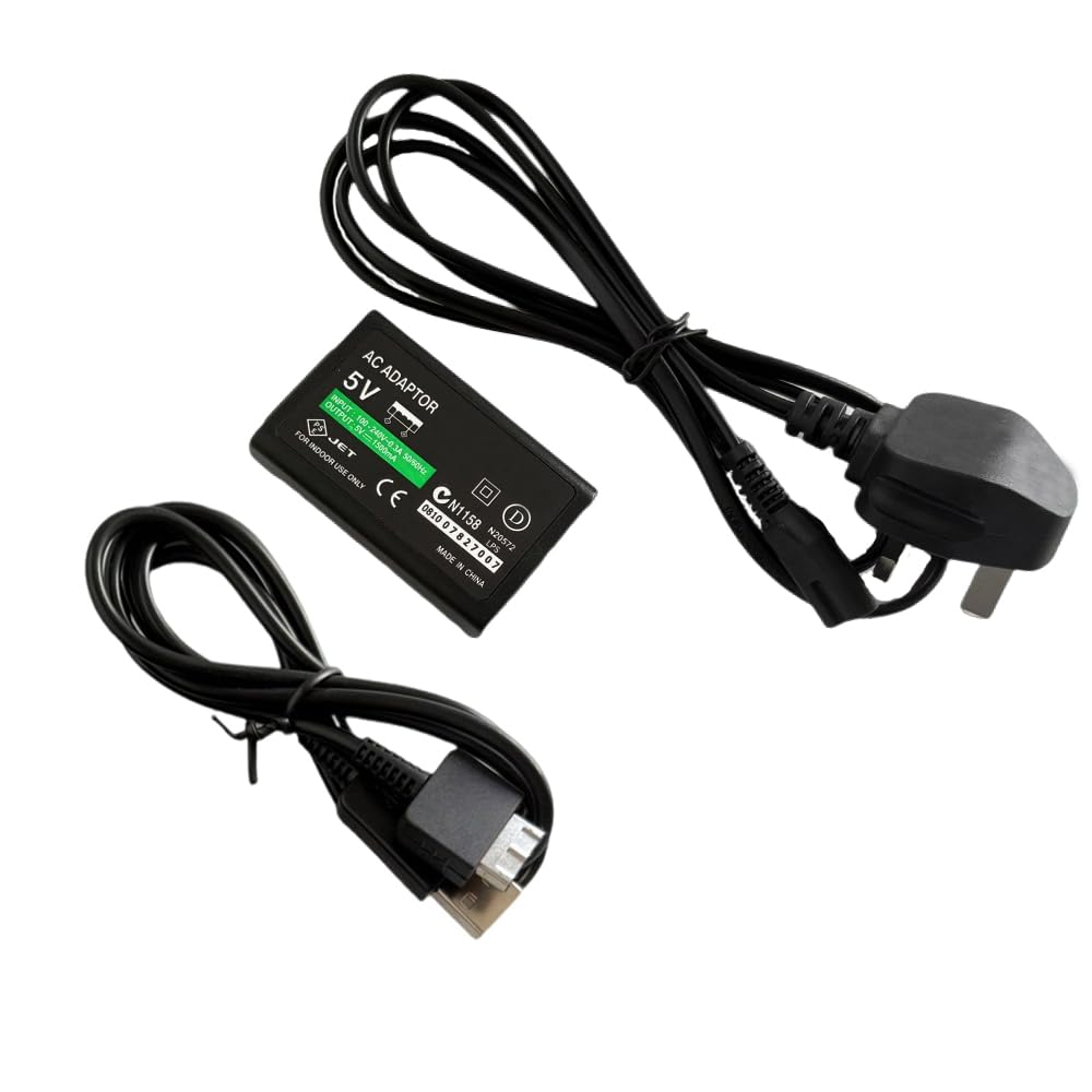 CHILDMORY Power Supply Adapter Wall AC Charger Cable Cord UK Plug For PS Vita Console