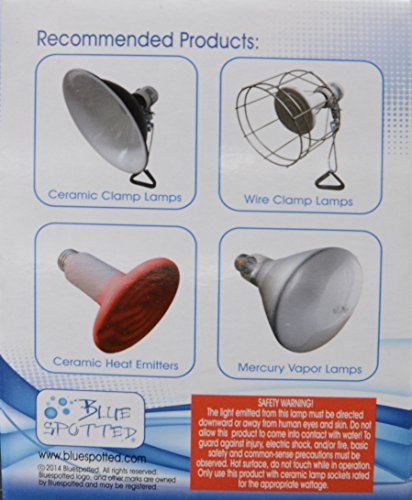 Blue Spotted NightView Wild-Red Heat Lamp Ideal As A 24 Hour Heat Source for Your Pet Reptiles and Amphibians! (60 Watt 2 Pack)