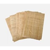 25 Real papyrus paper, Set of Egyptian 8x12 inches (20x30 cm) for Art Projects, printer History subject at School, And Ancient Alphabets Papers Sheets, By Maria stores. (25 sheets), White