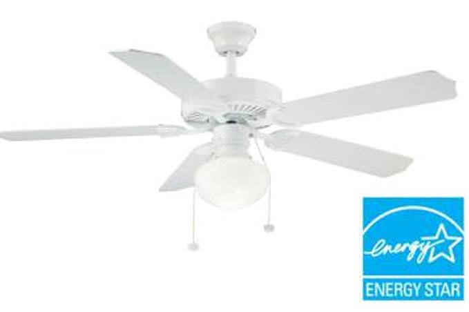 Tri Mount 52 In White Ceiling Fan White Amazon Com