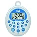 hito Waterproof Kitchen Cooking Bathroom Shower Loud Alarm Clock Timer, Heavy Duty 99H:59M:59S, Indoor Temperature, Date, Week also for Pool, Sauna (Blue)