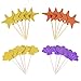 Mtlee 39 Pieces Glitter Mermaid Theme Cupcake Toppers for Baby Shower Birthday Party, Including Mermaid, Seahorse, Seashell, Fishtail, Starfish