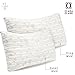 Clara Clark King Size Memory Foam Pillows 2 Pk, Adjustable Pillow Shredded Memory Foam Pillows for Back, Stomach & Side Sleeper, CertiPUR-US, Removable Washable Bamboo Rayon Cover, White