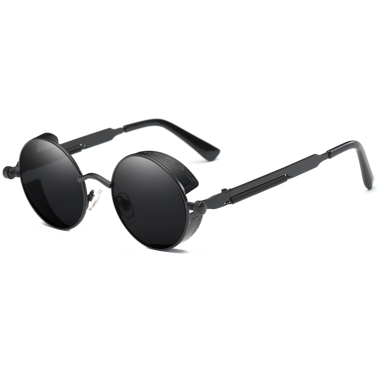 DollgerRetro Steampunk Style Sunglasses Round Metal Circle Frame Eyewear for Men Women