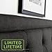 BROOKSIDE Upholstered Headboard with Diamond Tufting - King/California King - Charcoal