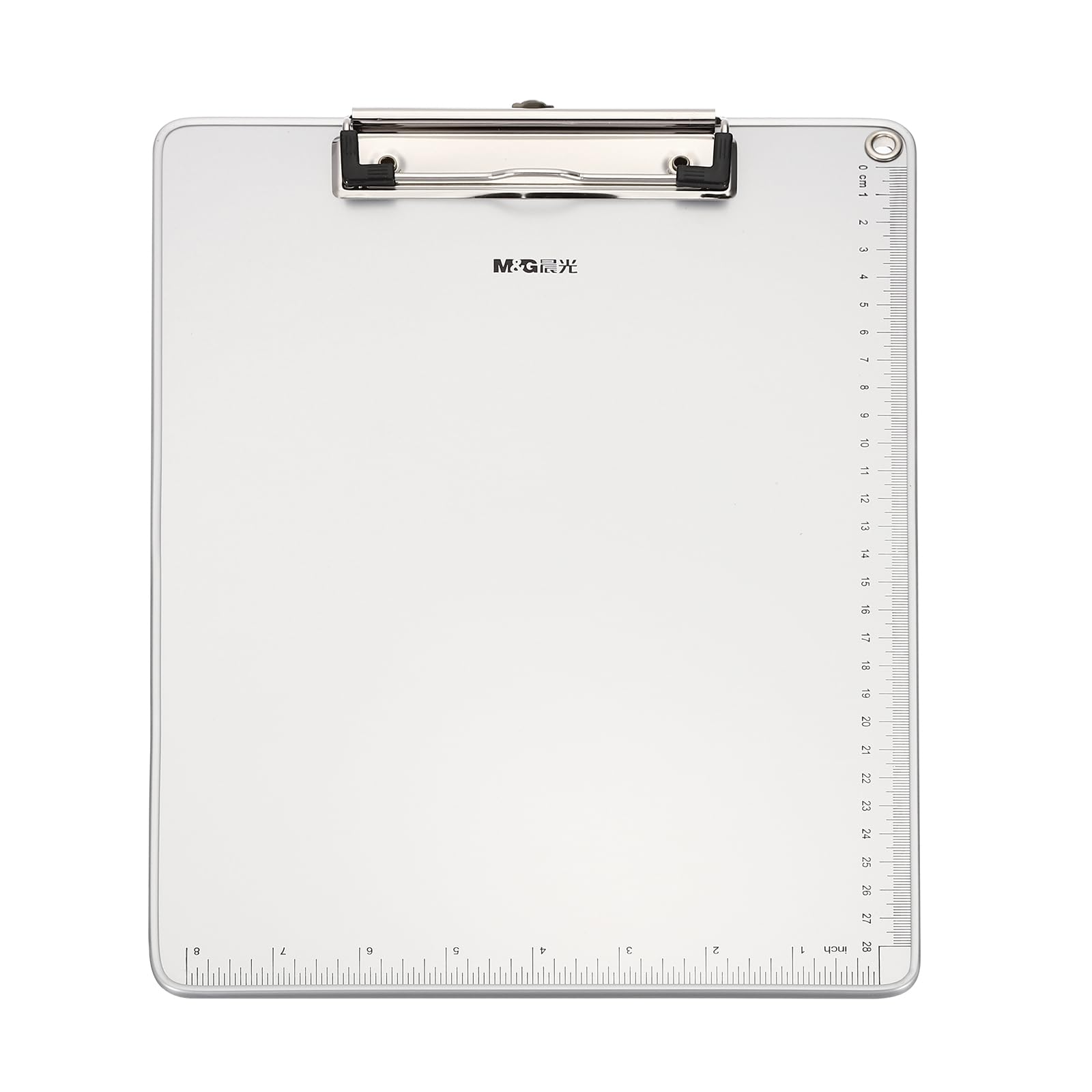 M&G Aluminum Clipboards 12.5 x 9 Inch, Clip Boards with Low Profile Clip Hold A4 Letter Size Paper Sheet for Office, Silver Tone