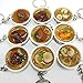 5Pcs Artificial Lifelike PVC Flower Bowl Noodles Cellphone Bag Strap Pendant Key Chain Boys Girls Toy Gift