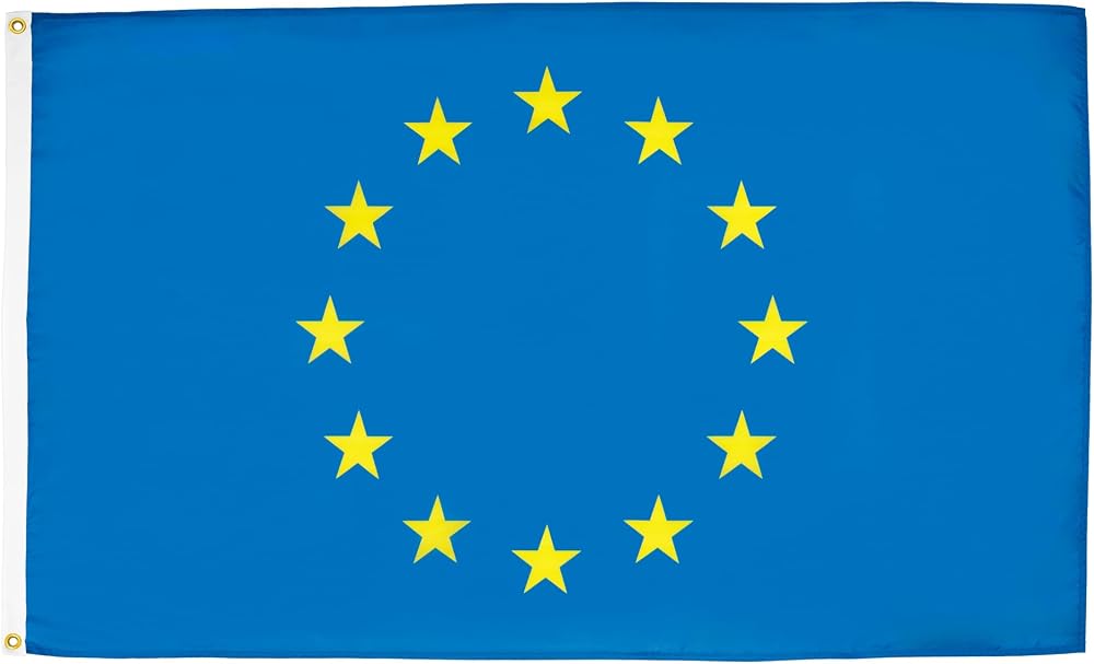 AZ FLAG Europe Flag 2x3 ft 100D Polyester with Two Brass Eyelets