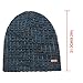 LETHMIK Knit Skull Beanie Cap Winter Warm Daily Hat with Mix Mesh Knitted Navy