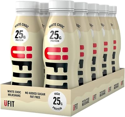 UFIT 25g Protein Shake White Chocolate Ready to Drink 10 x 330 ml